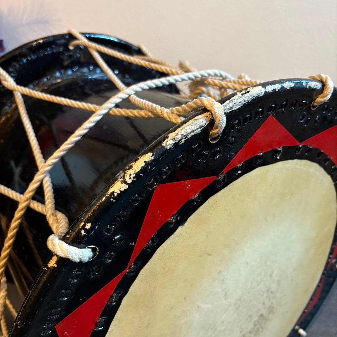 盛岡 さんさ太鼓 一尺七寸 1尺7寸 直径 約51cm　和太鼓 バチ付