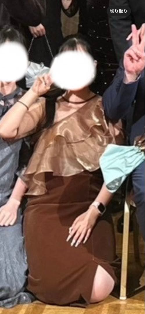 LEJA アシンメトリーティアードフリル3WAYベロアIラインドレス