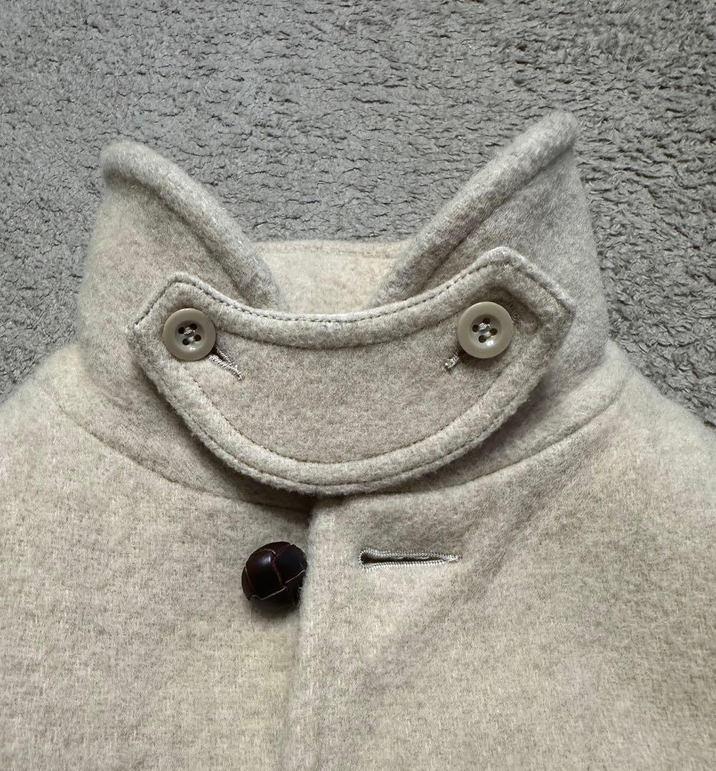 DANTON/ダントン　ウールラウンドカラージャケット　コート　38　ベージュ