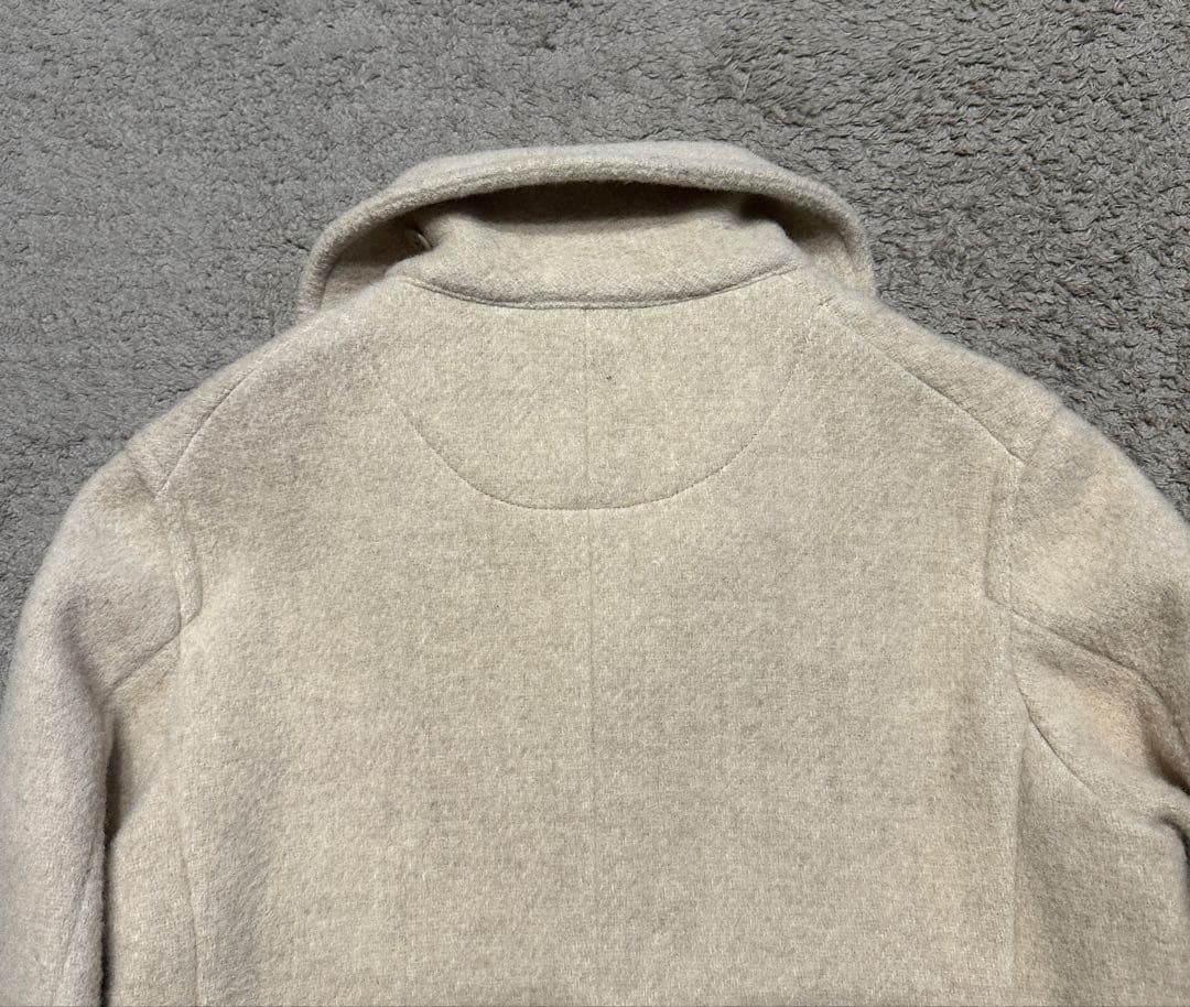 DANTON/ダントン　ウールラウンドカラージャケット　コート　38　ベージュ