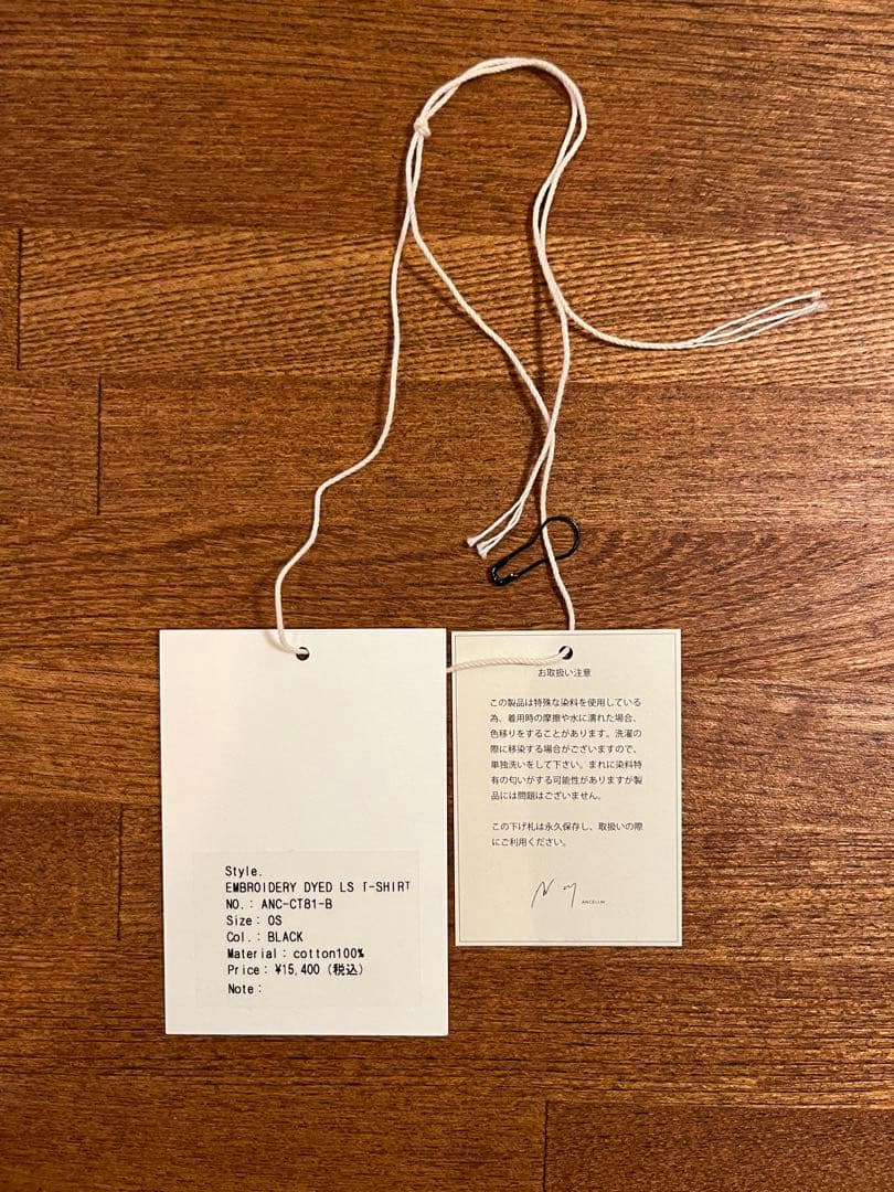 D*0様 ANCELLM EMBROIDERY DYED LS T-SHIRT