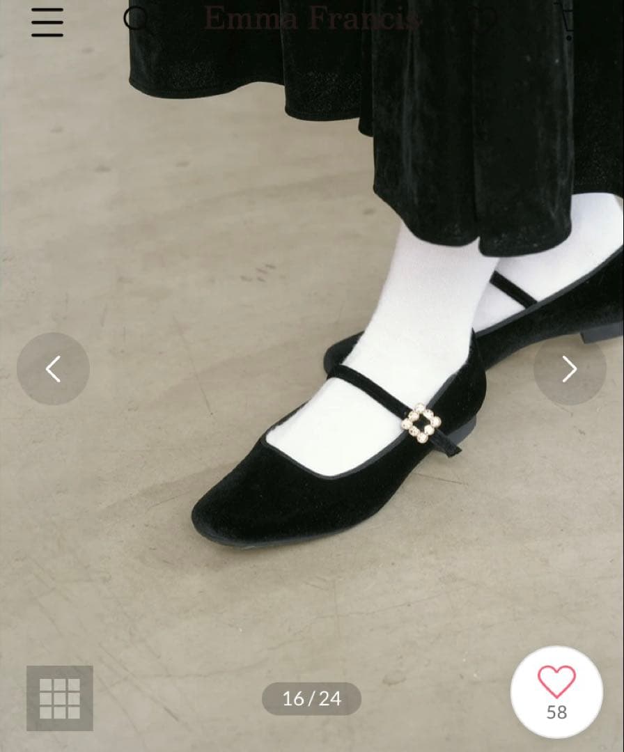 【美品】エマフランシス　メリージェーン　フラットパンプス22センチ