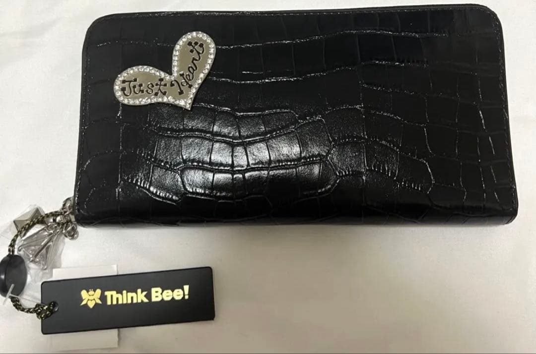 【新品未使用】Think Bee!ビーサファリ長財布 黒 クロコ A000792