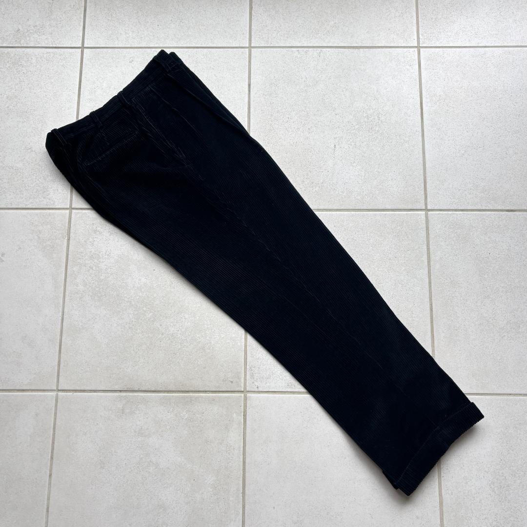 80s【USA製】Brooks Brothers ブラックコーデュロイパンツ35