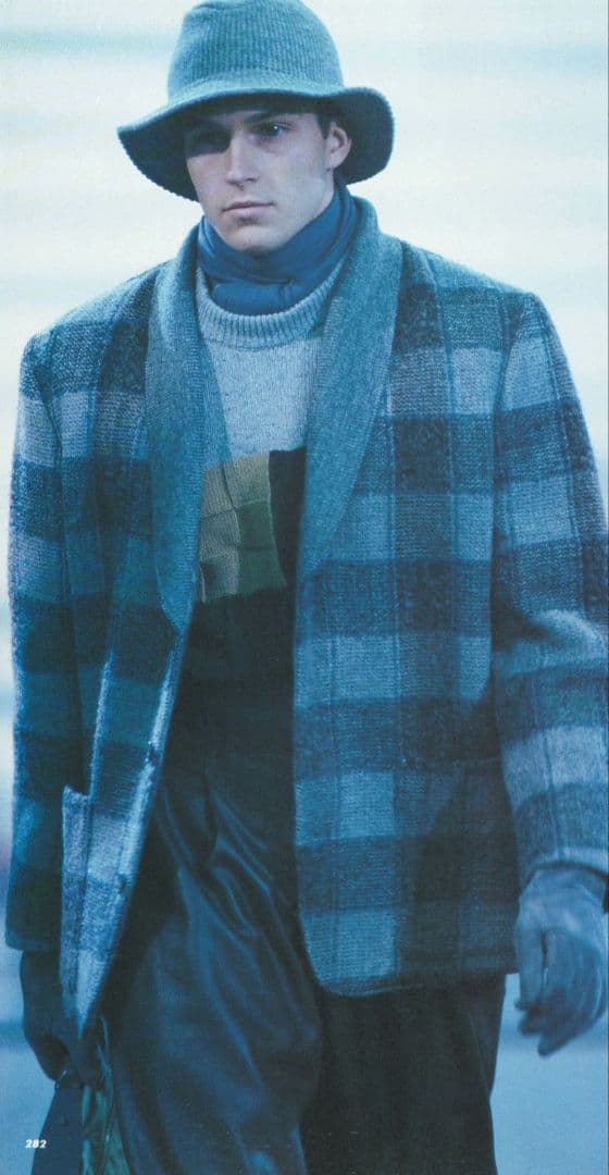 80's ISSEY MIYAKE MEN フランネルショールカラージャケット