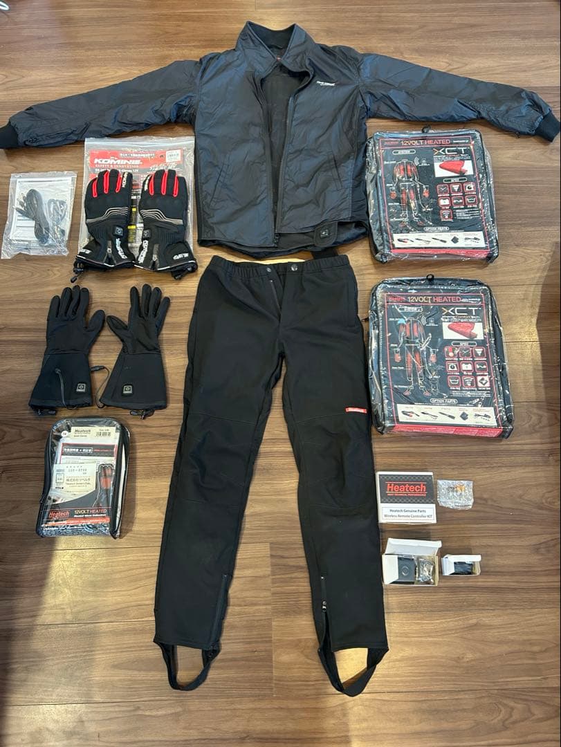電熱セット(インナージャケット/パンツ/グローブ、プロテクトグローブ)