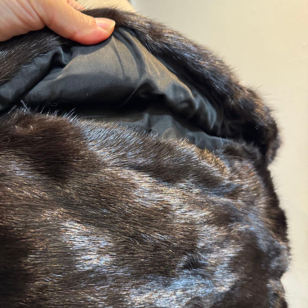 超美品 ショール　SAGA MINK ミンク　リアルファー ストール　黒　far