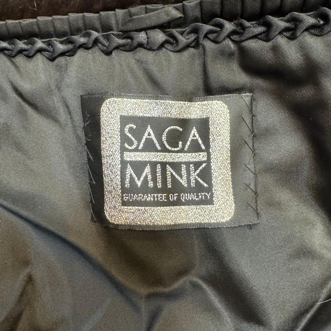超美品 ショール　SAGA MINK ミンク　リアルファー ストール　黒　far