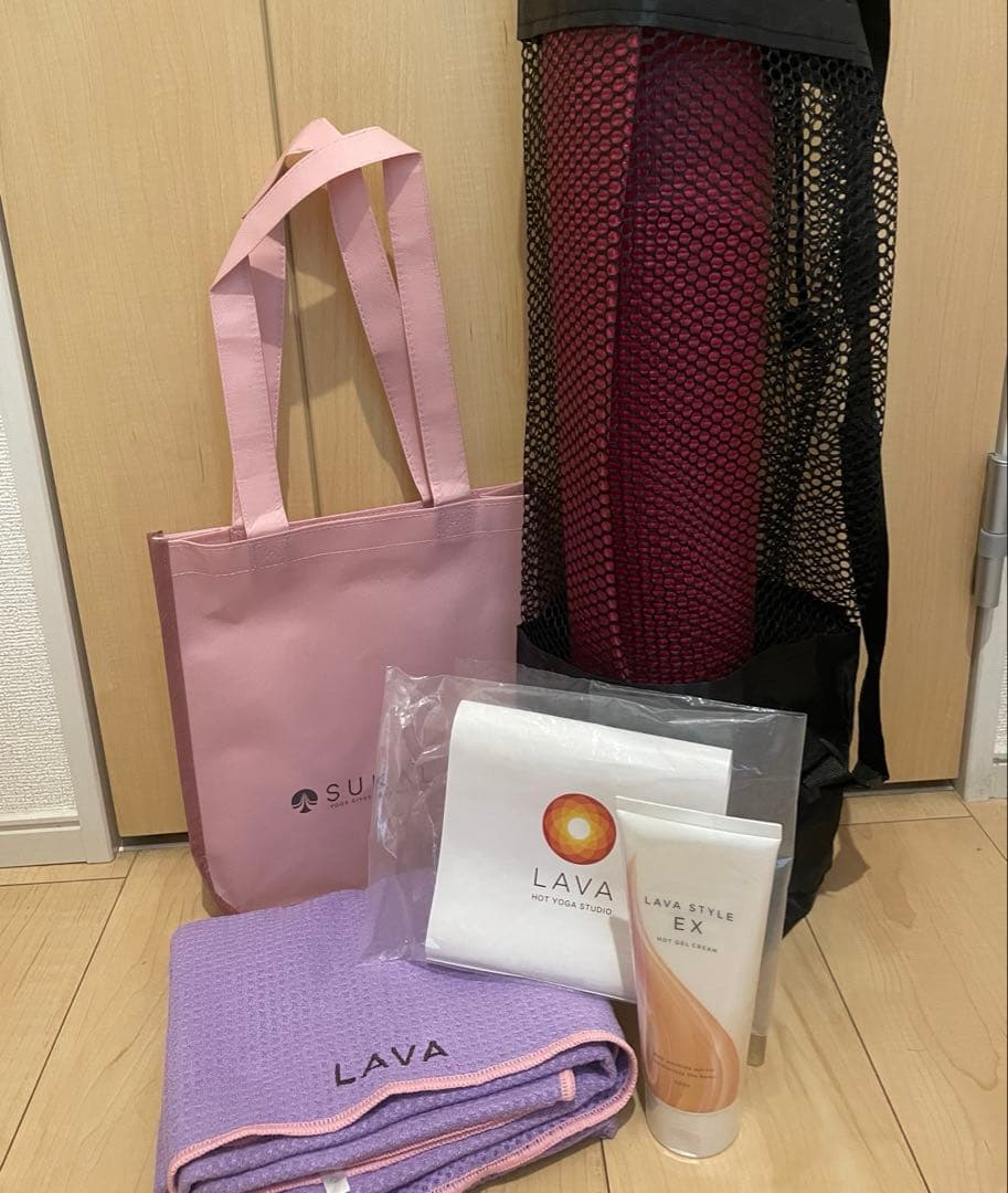 LAVAのヨガマットとラグセット+LavaスタイルEX+エコバッグ4点