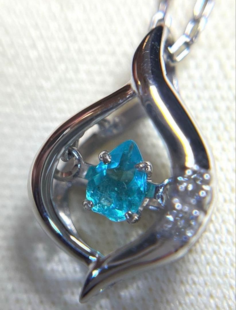 h*o様 パライバトルマリンネックレス　銅4.19%　K18WG