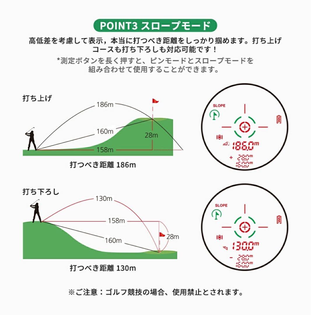 EENOUR U1000PRO+ ゴルフ レーザー距離計 ホワイト 距離計