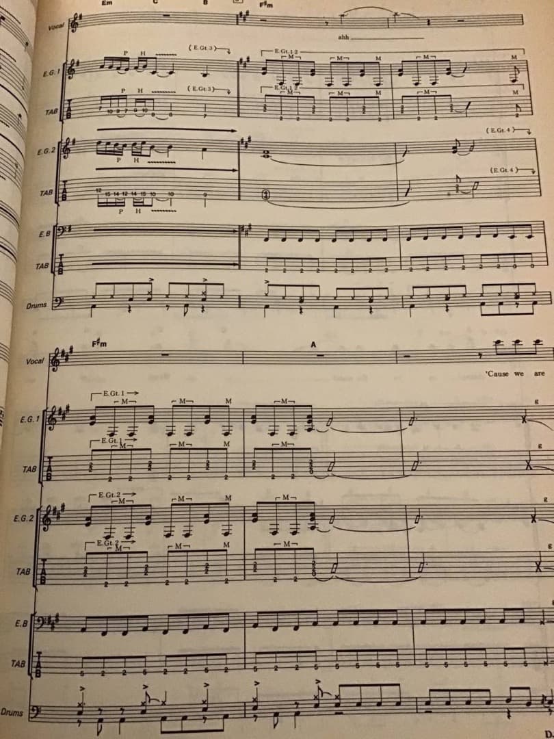 ★楽譜/アクセプト/オブジェクションオーヴァールールド/タブ譜/バンドスコア