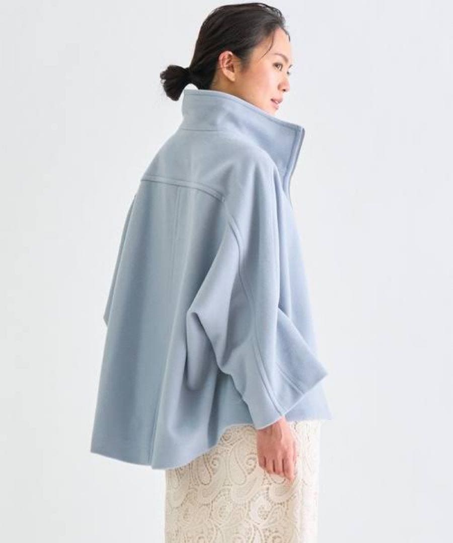 21AW♡ANAYI アナイ ラムウールケープコート 36 ショートコート