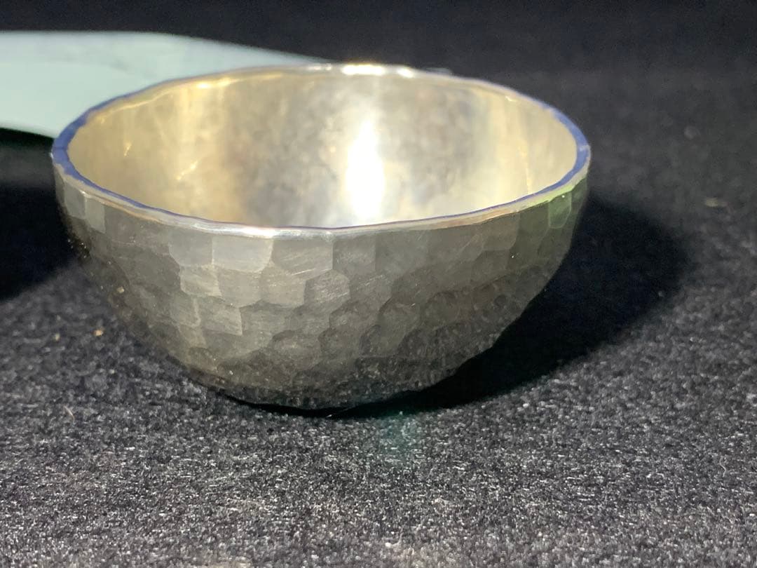 ぶんた様 新品 鎚起工房 清雅堂 錫鍛造打出 ぐい呑み酒器揃 2客 径6xh3c