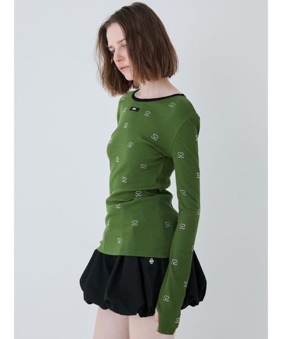 SモチーフジュエリーロングTシャツ