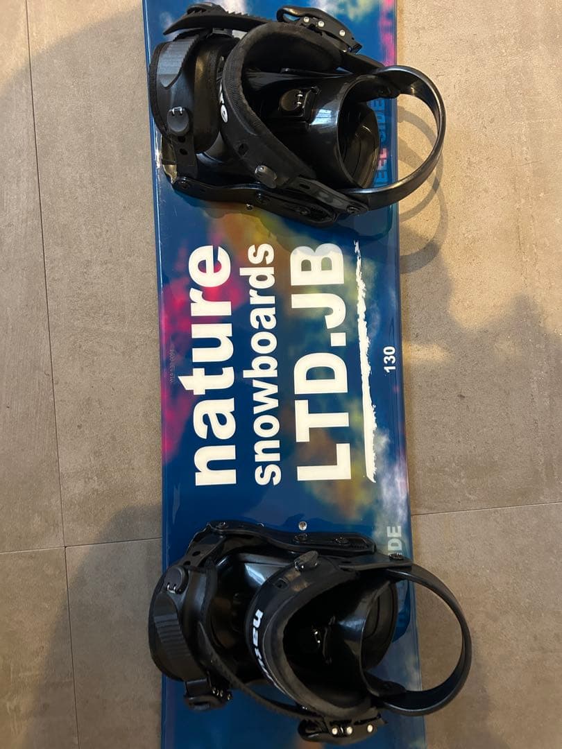 キッズ用 Nature スノーボード130cm、ブーツ、留め具、ケース4点セット