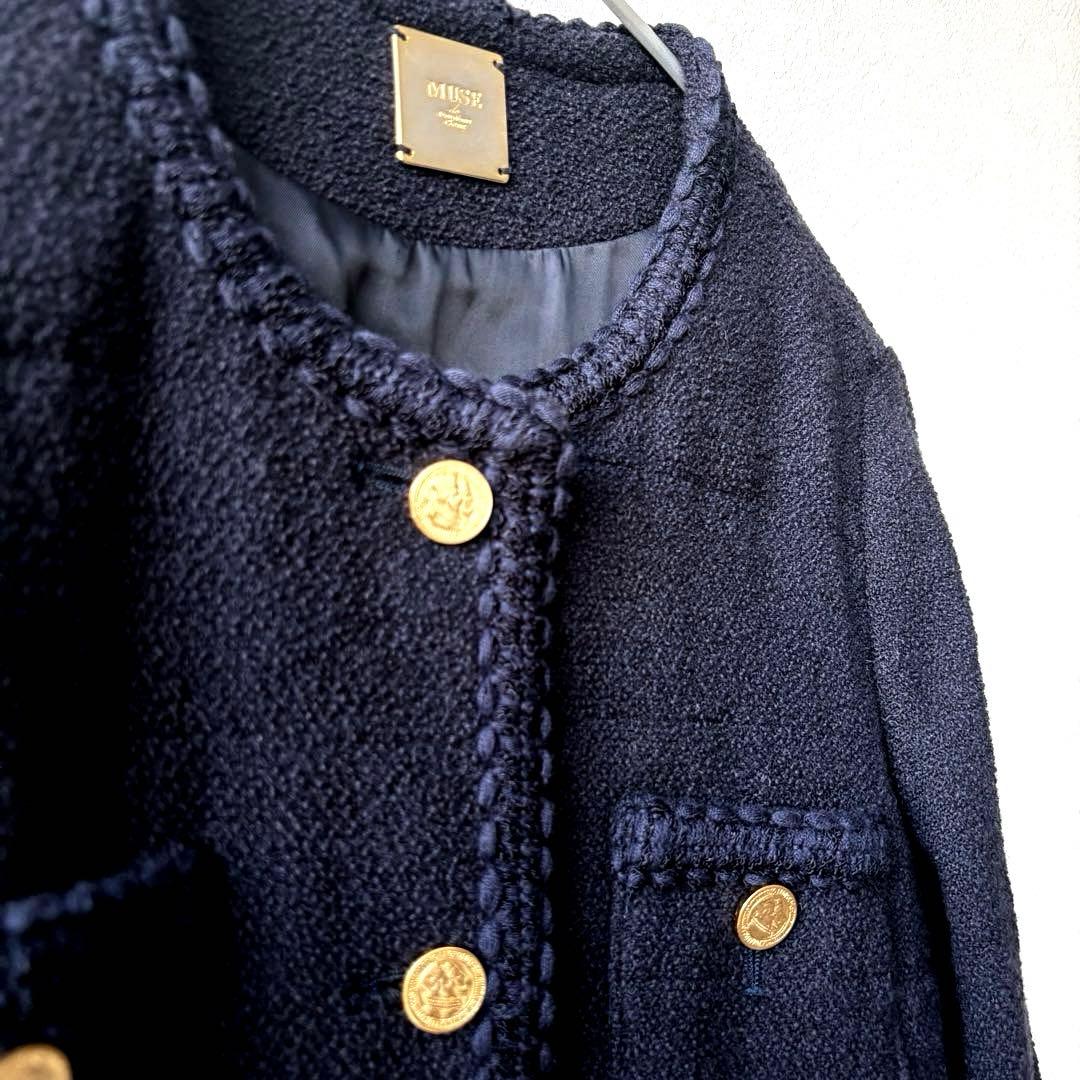 美品✨MUSE de Deuxieme Classeノーカラーツイードジャケット