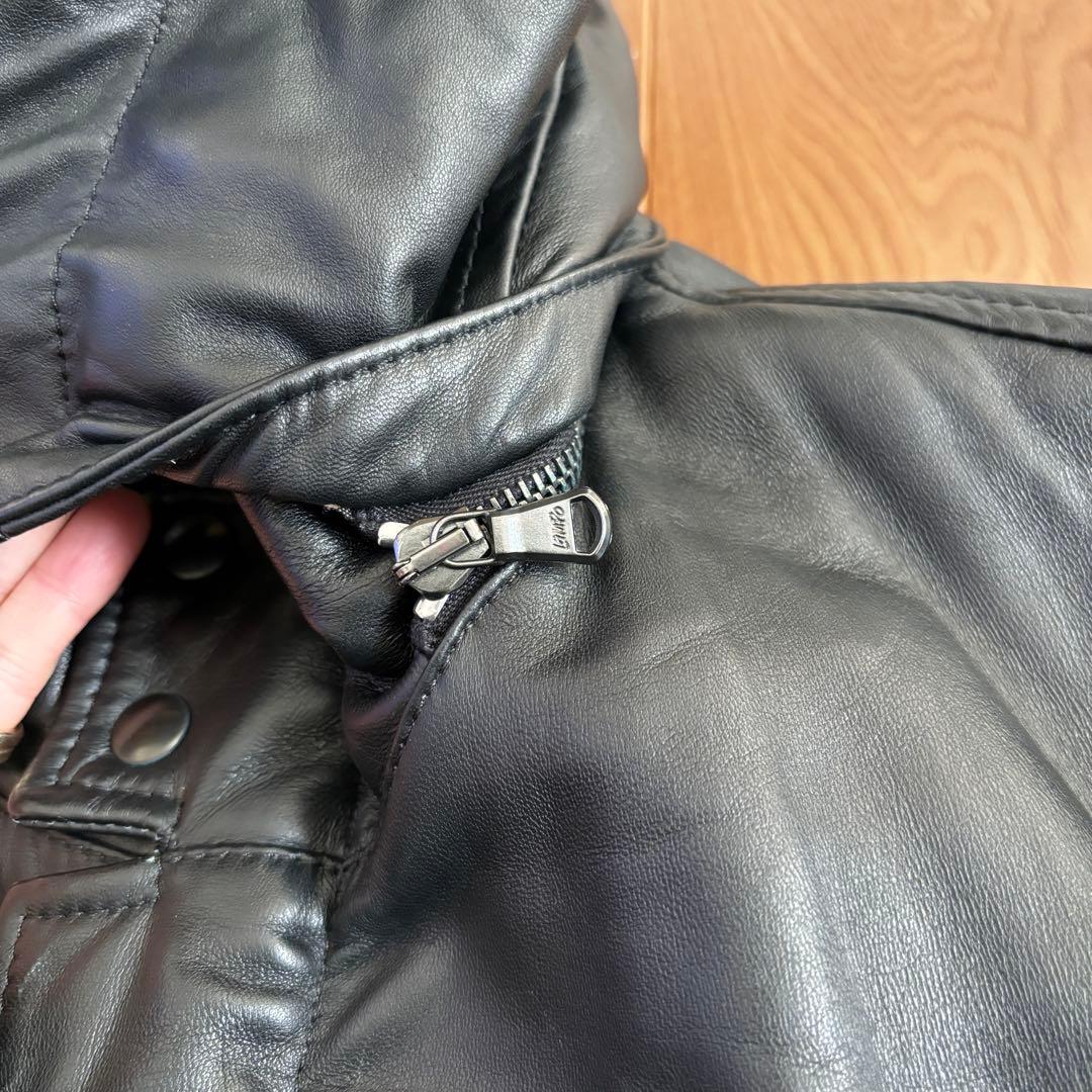 美品 BURBERRY LONDON イタリア製 レザー ダッフルコー