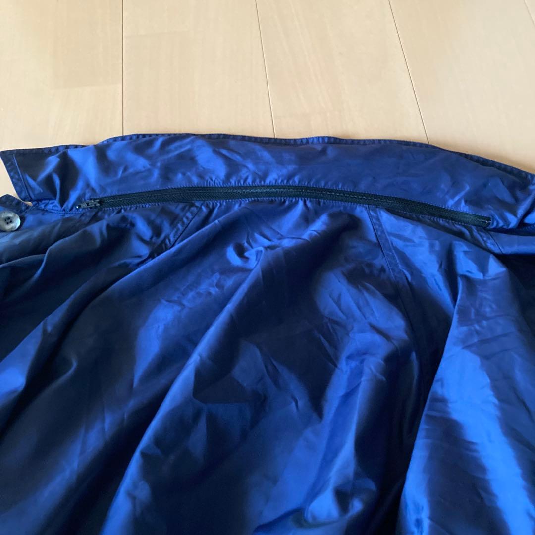 フェラガモ　ネイビー パッカブル　レインコート ベルト付きステンカラーコート