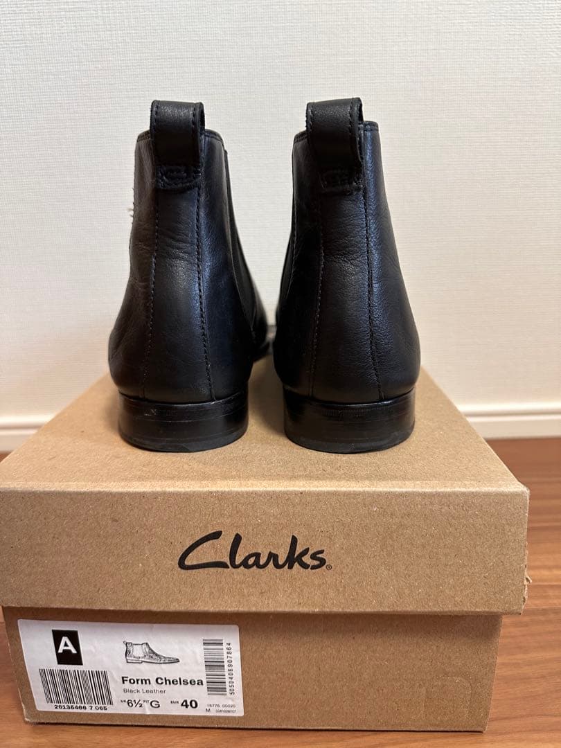Clarks ブラック サイドゴアブーツ　UK6.5