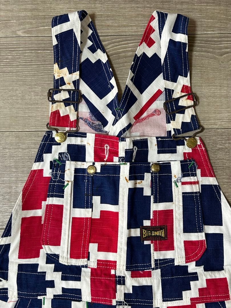 60s 70s ビンテージ オーバーオール 総柄 big smith