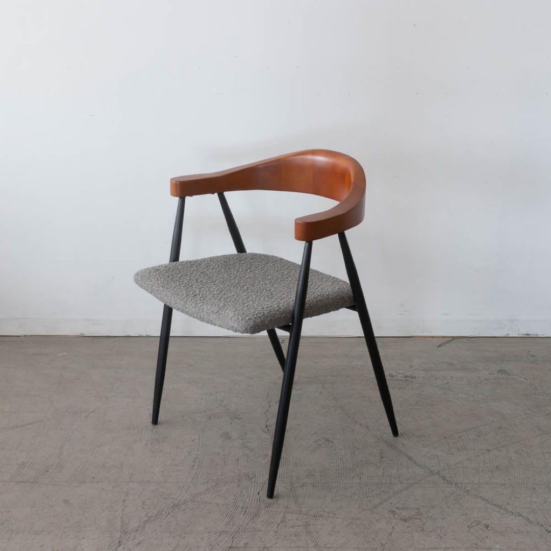 アームチェア ビーチ材　アイアン