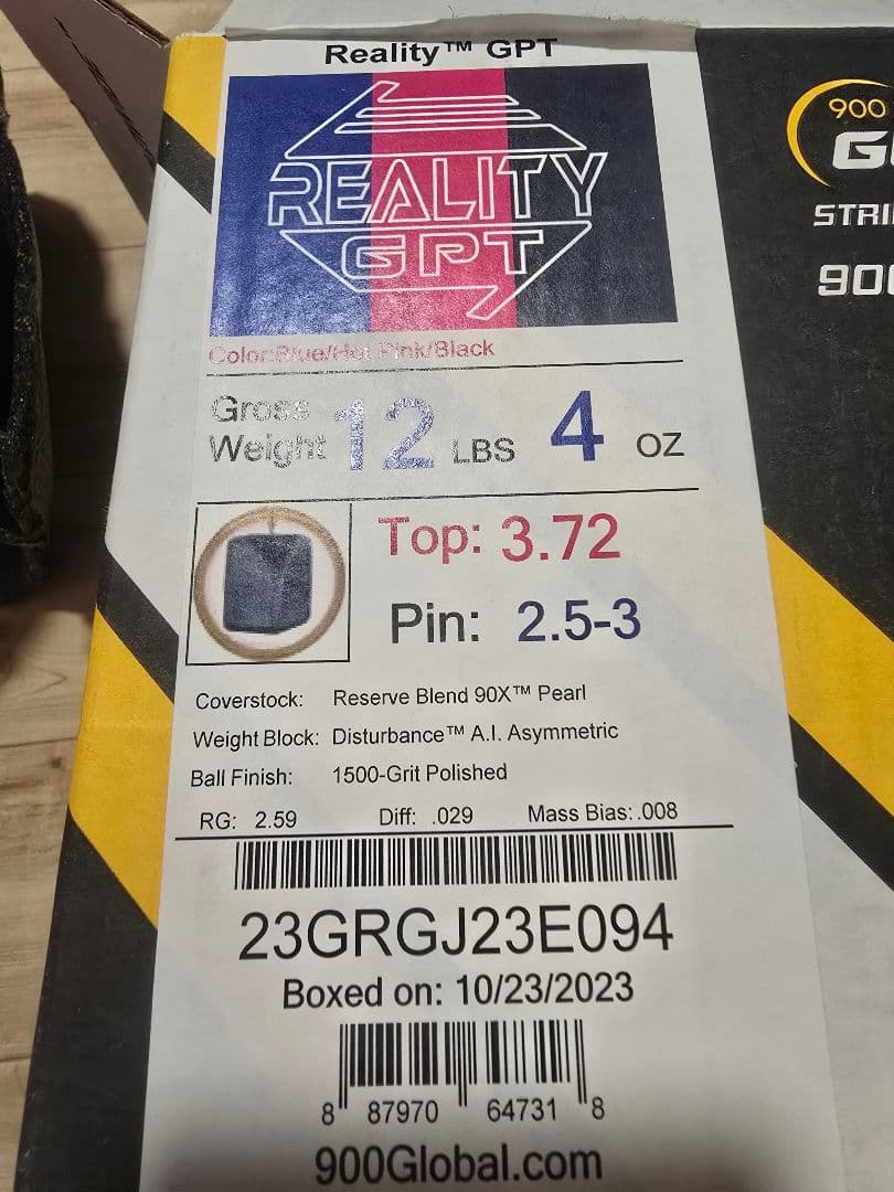 Reality GPT ボウリングボール 12ポンド