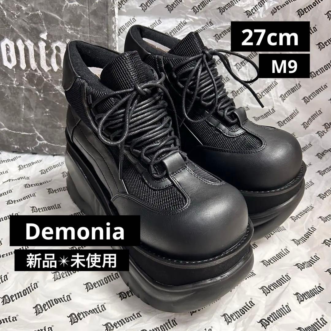 え*る様 新品未使用⭐️ Demonia デモニア 厚底スニーカー ブーツ 黒2