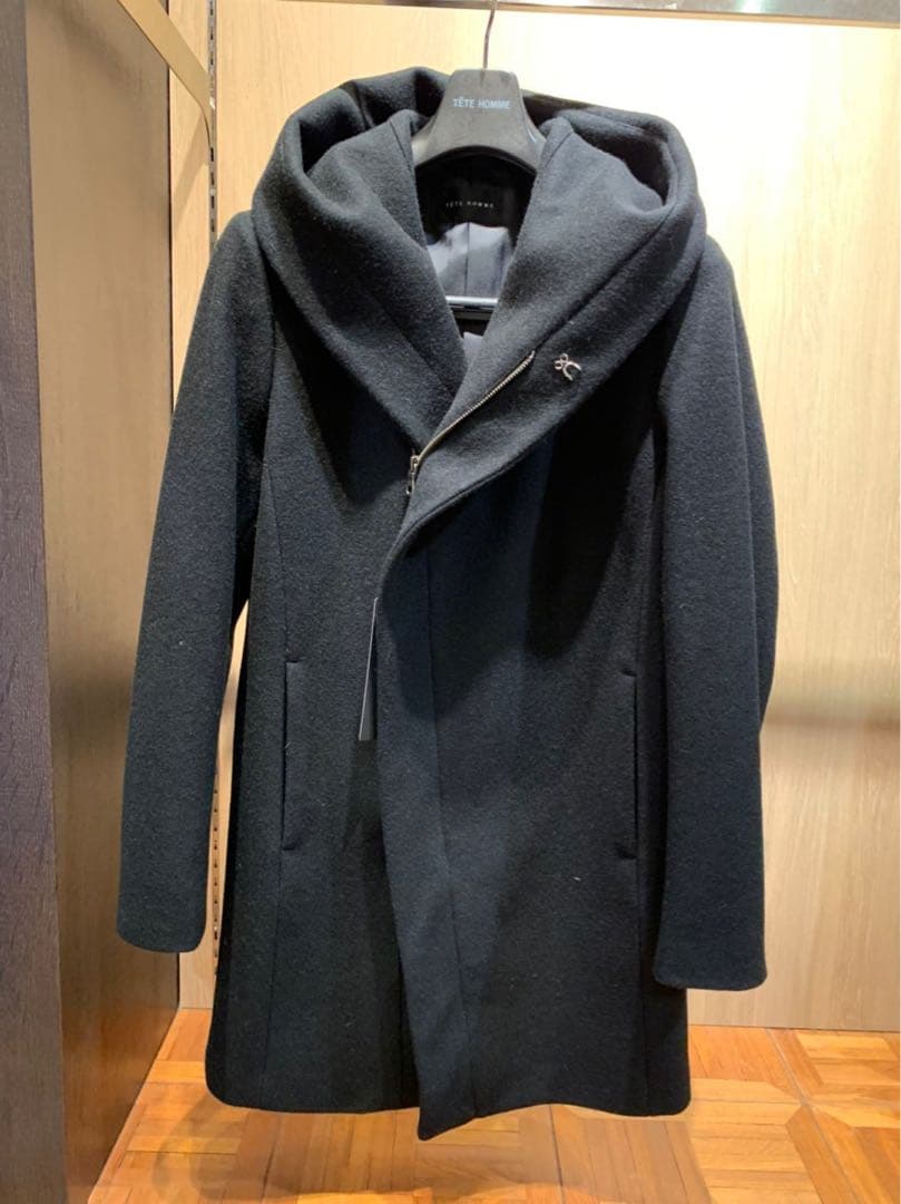 TETE HOMME ラップフードコート　カシミヤ