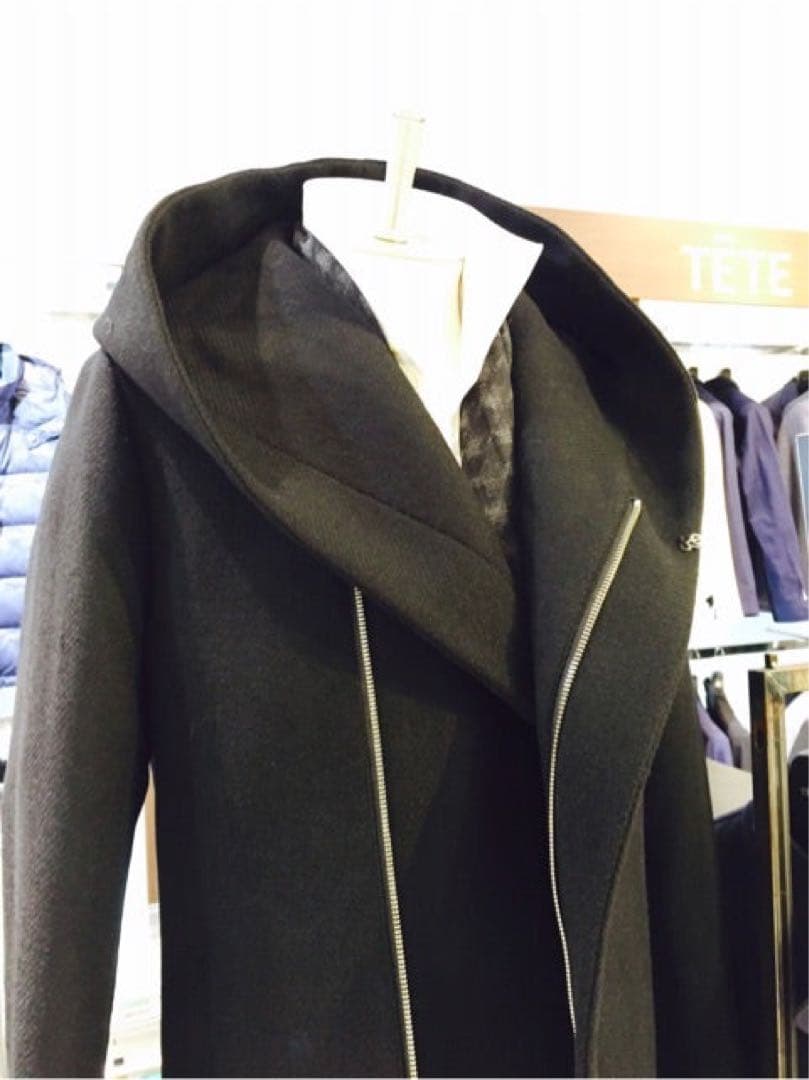 TETE HOMME ラップフードコート　カシミヤ