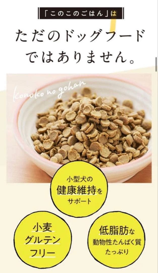 このこのごはん 1kg×2袋　＋チュールのおまけ