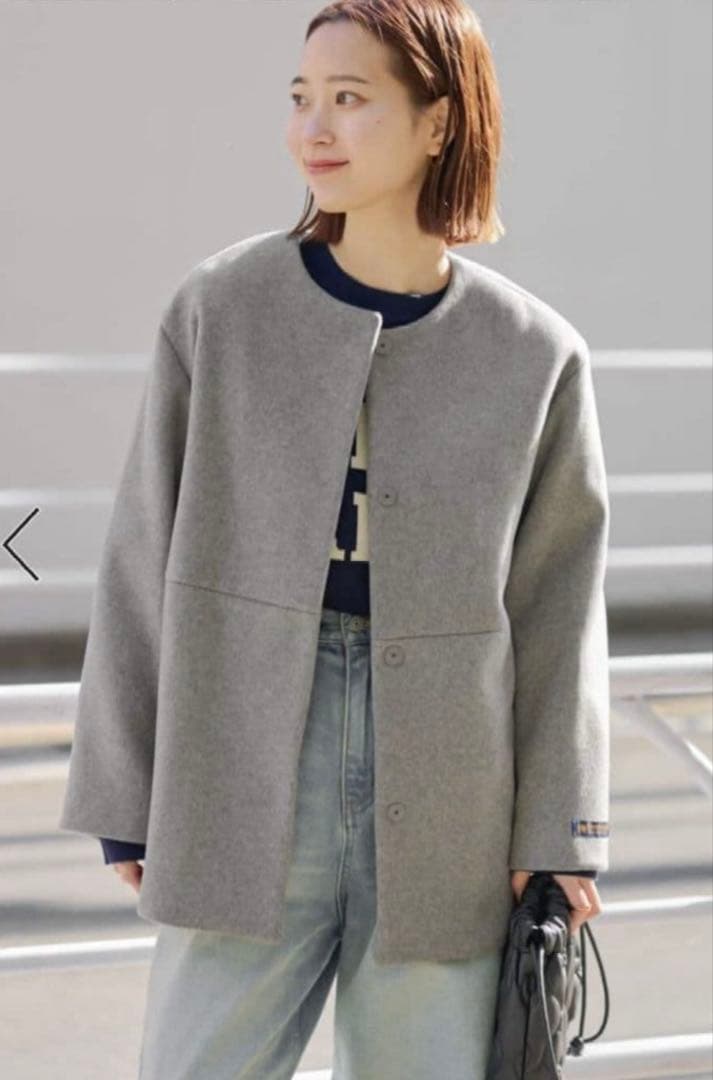 ★ジャーナルスタンダードレリューム スーパーファインビーバークルーネックコート