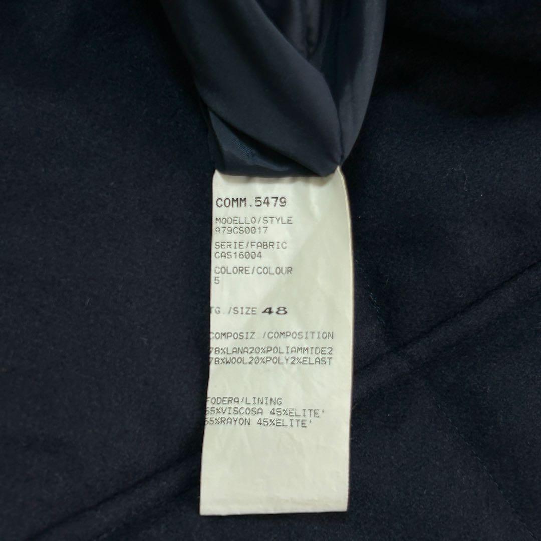 美品イレブンティ フランネルウール ダブルブレストピーコート48 L イタリア製