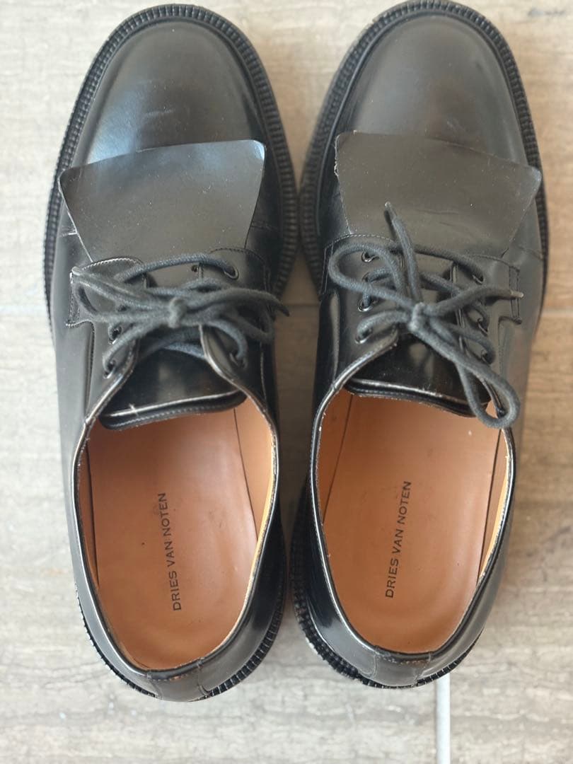 【本人期】DRIES VAN NOTEN 厚底 レザーシューズ 40 黒 青山店