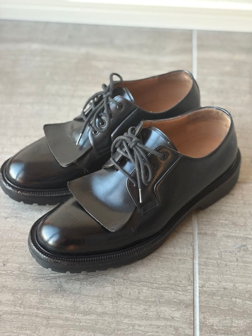 【本人期】DRIES VAN NOTEN 厚底 レザーシューズ 40 黒 青山店