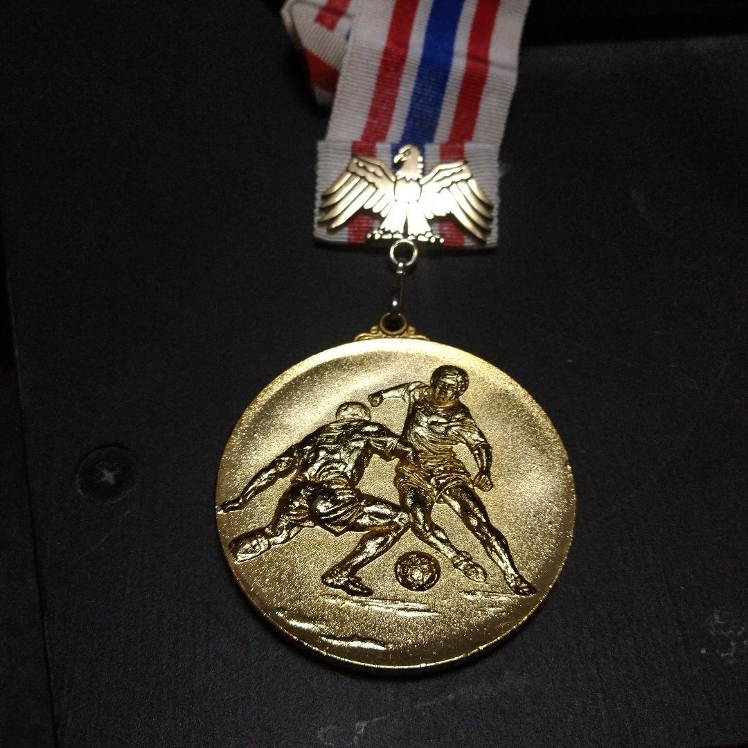 飾って自慢！メダルセット！サッカー大会　金メダル