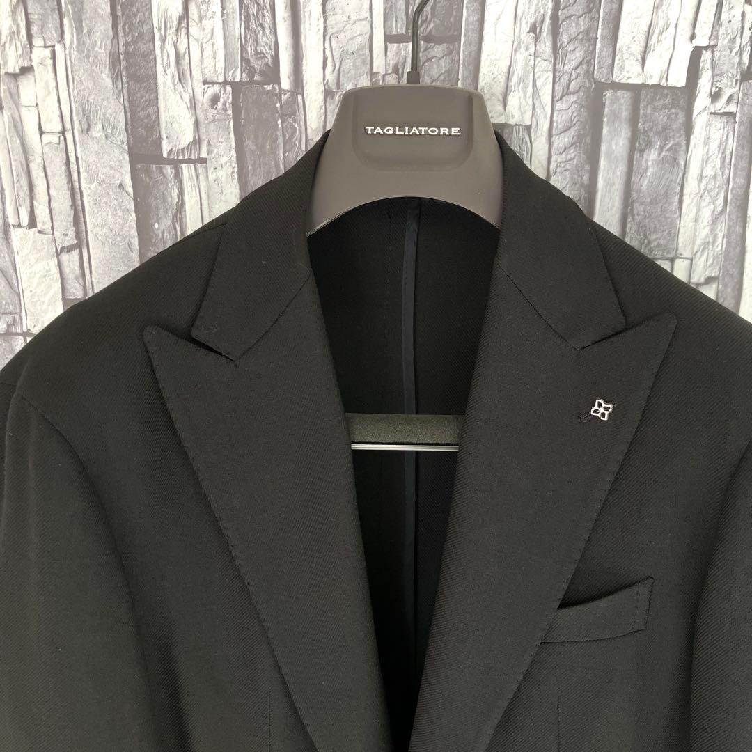 TAGLIATOREタリアトーレジャケット・DERRICK・黒ピークドラペル52