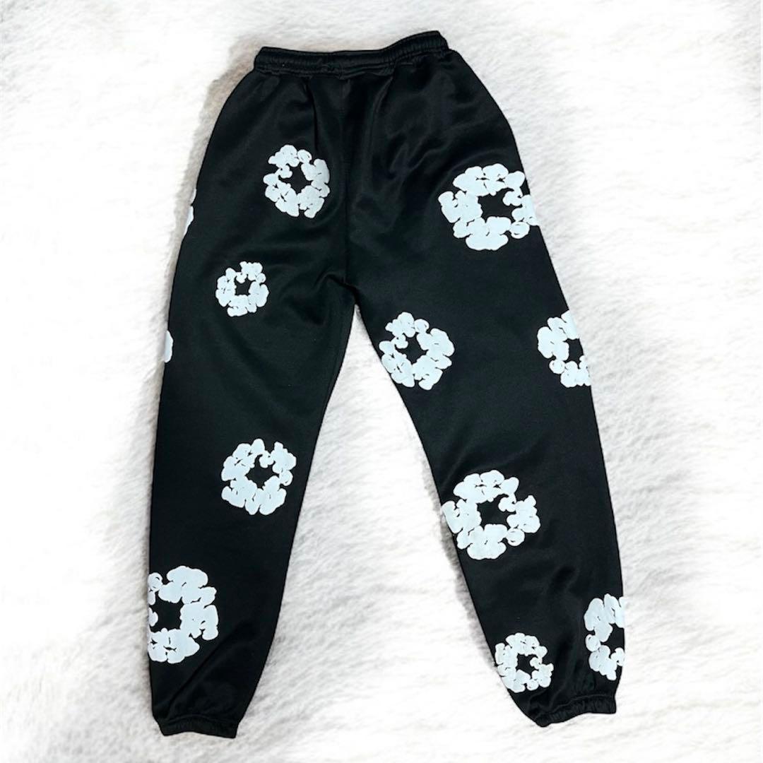 DENIM TEARS ブラックスウェットパンツ M