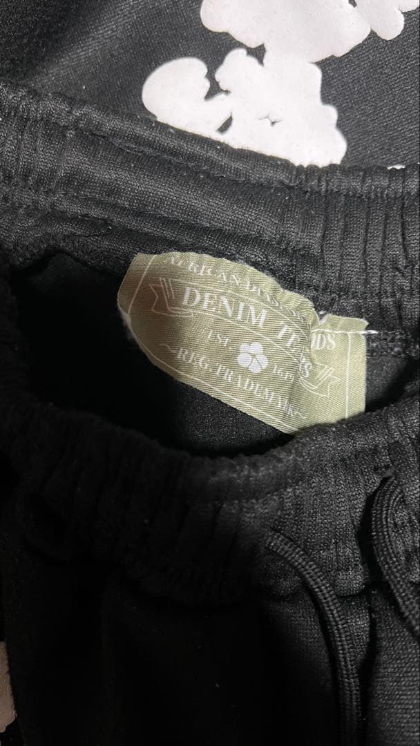 DENIM TEARS ブラックスウェットパンツ M