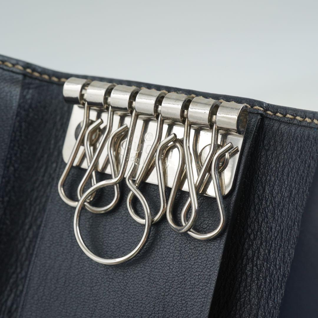 未使用級　箱付き　GUCCI グッチ　キーケース　GGスプリーム　PVC高級生地