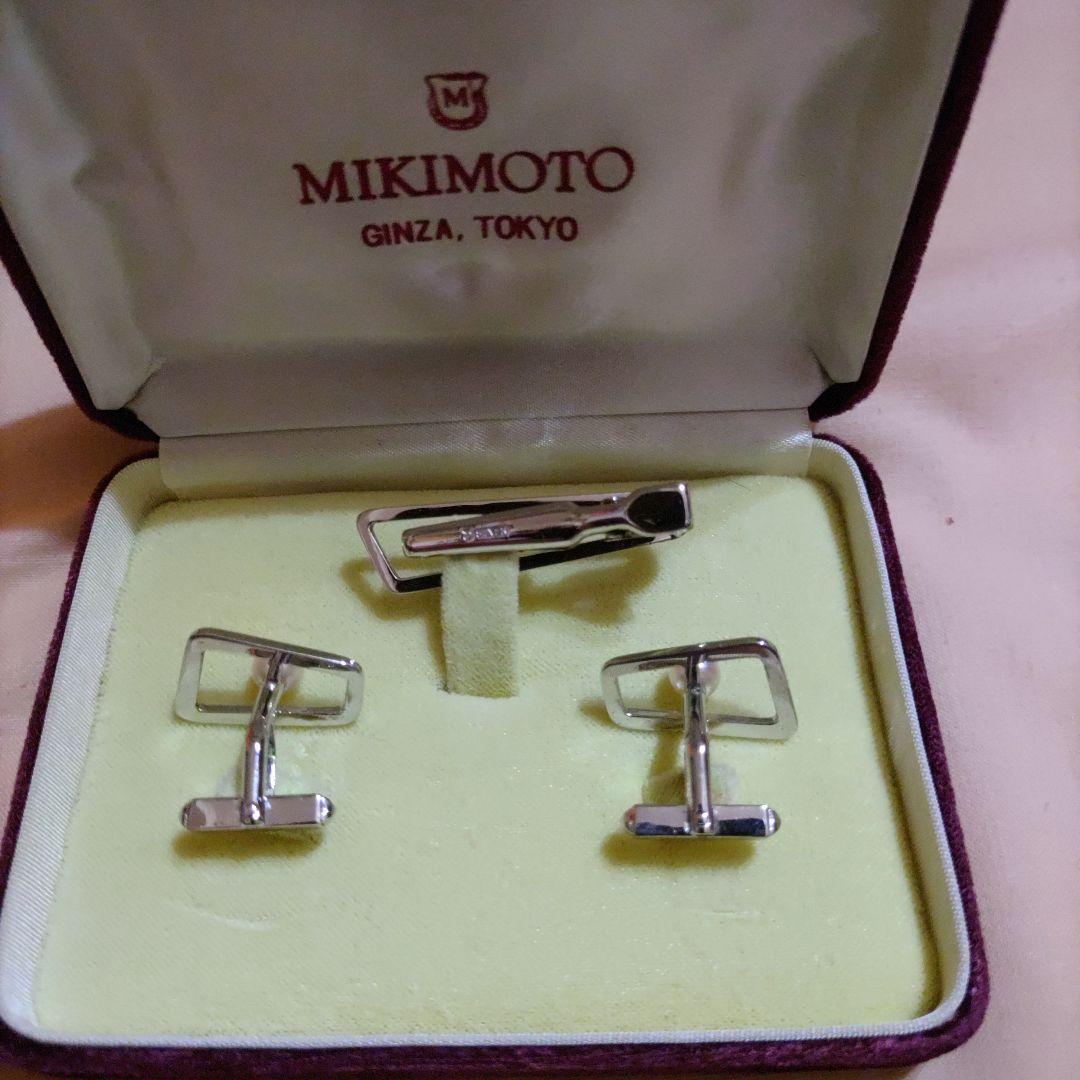 【未使用・箱付き】ミキモト MIKIMOTO  パール カフス タイピン セット