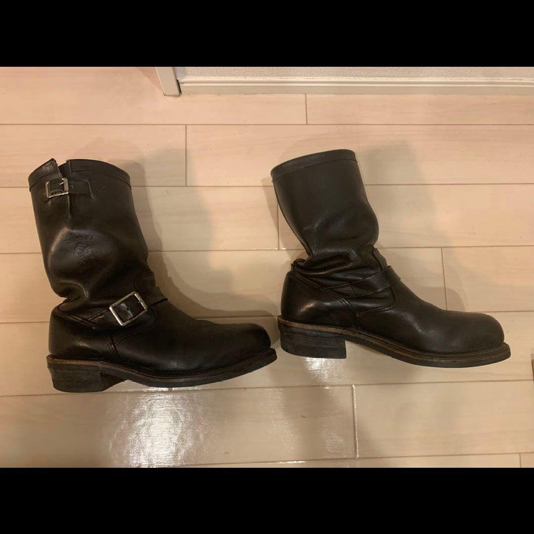 チペワ エンジニアブーツ バイク バイカー ツーリング 黒 レザー 27cm