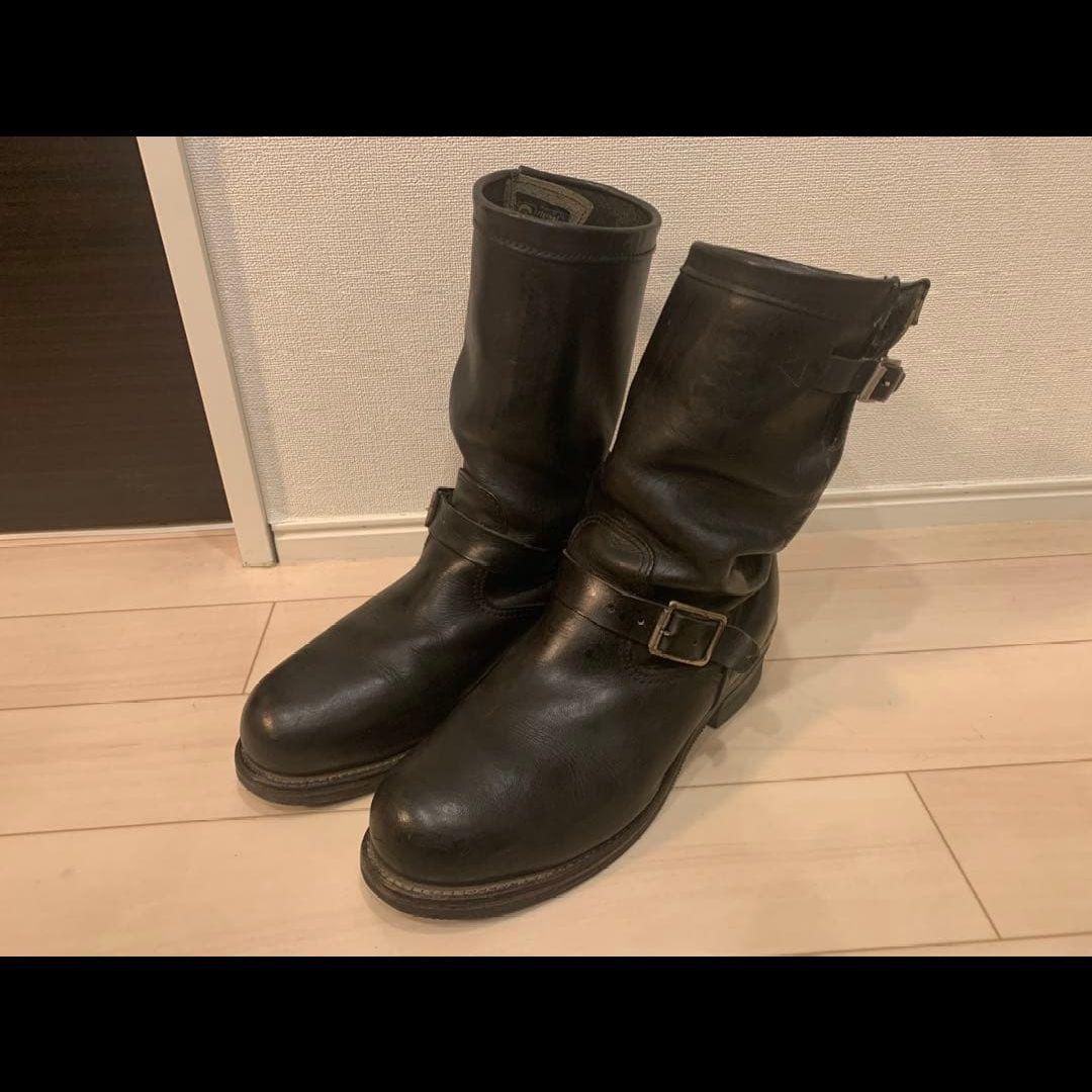 チペワ エンジニアブーツ バイク バイカー ツーリング 黒 レザー 27cm