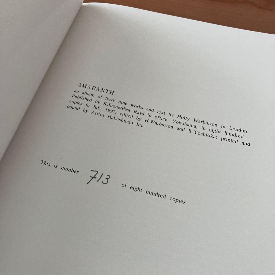 Holly Warburton / Amaranth 作品集