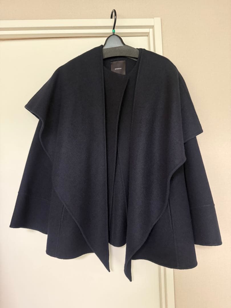 anuans リバーウールミドルマフラーコート