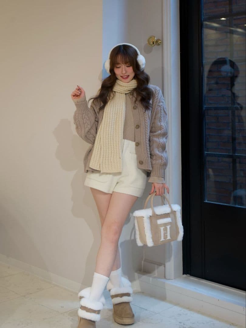 Her lip to Twinkle Wool Boucle Shorts 新品