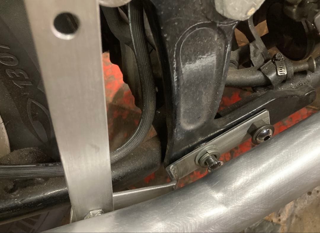 エボ　ソフテイル　ワンオフ　アップスイープ　マフラー　ハーレー　ステーあり