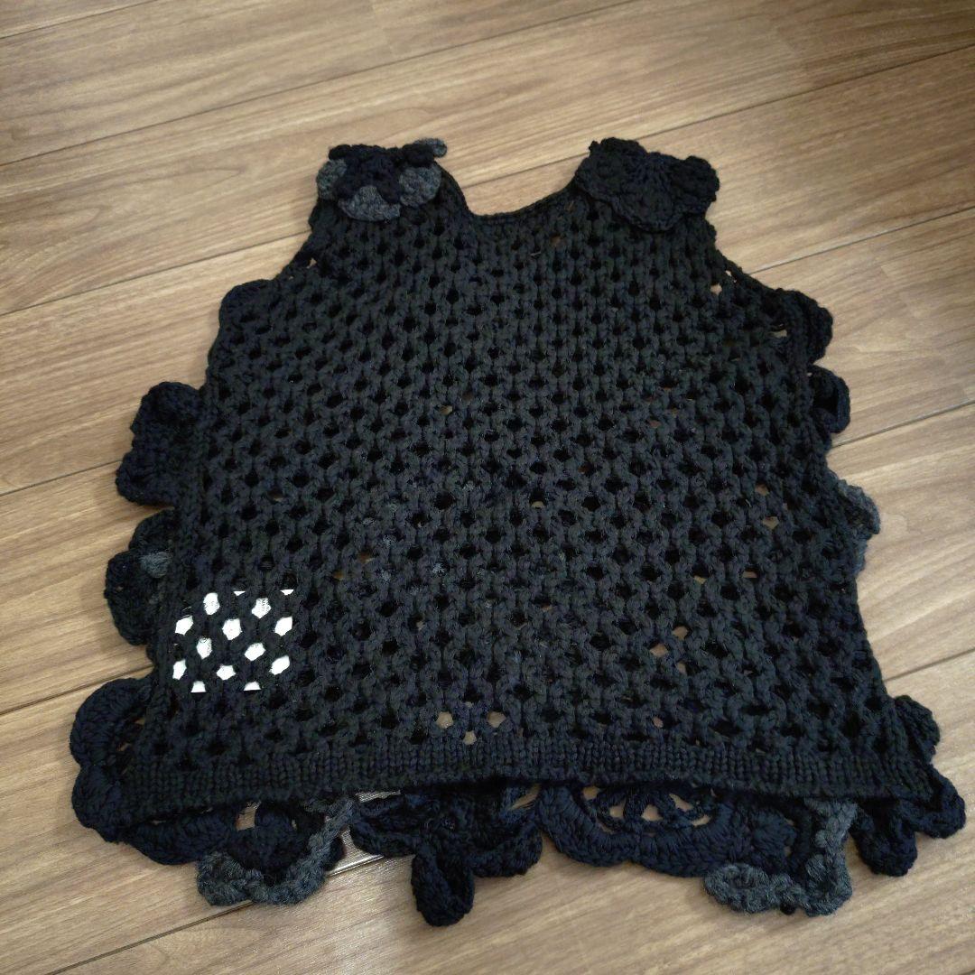 【極美品】トリココムデギャルソン　フラワーモチーフ ノースリーブベスト