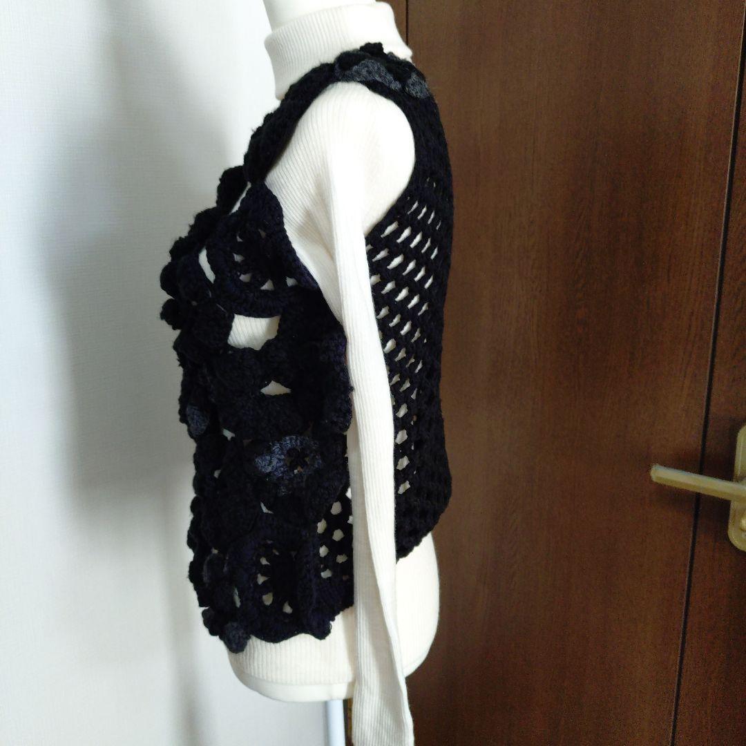 【極美品】トリココムデギャルソン　フラワーモチーフ ノースリーブベスト