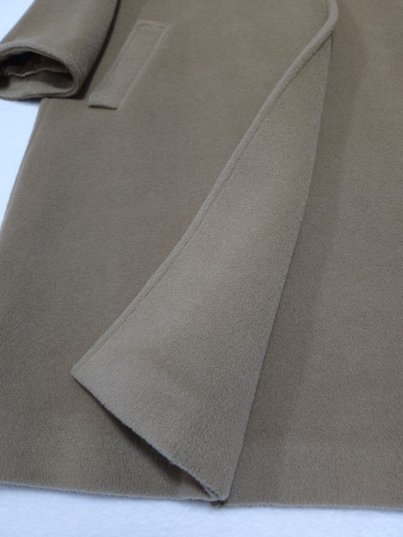 ARMANI 高級ロングコート 美品 30万 カシミヤ混 キャメルベージュ